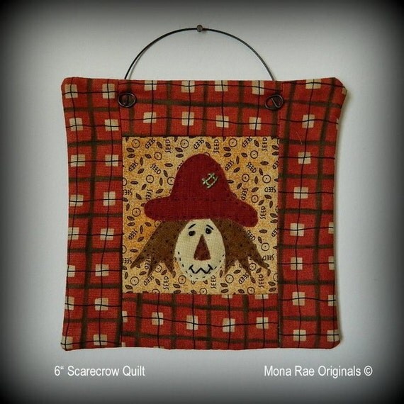 Scarecrow Mini Quilt - Handmade Original Design