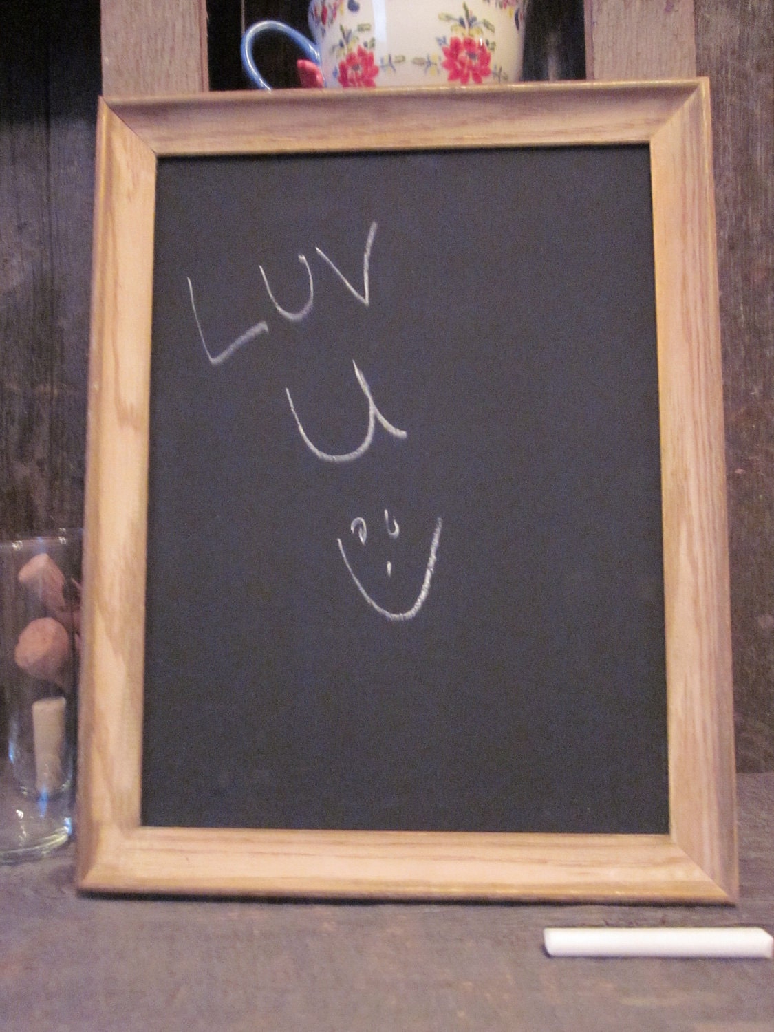 Chic Wooden Chalkboard Frame