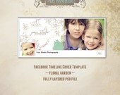Facebook Timeline Cover Template - Floral Garden