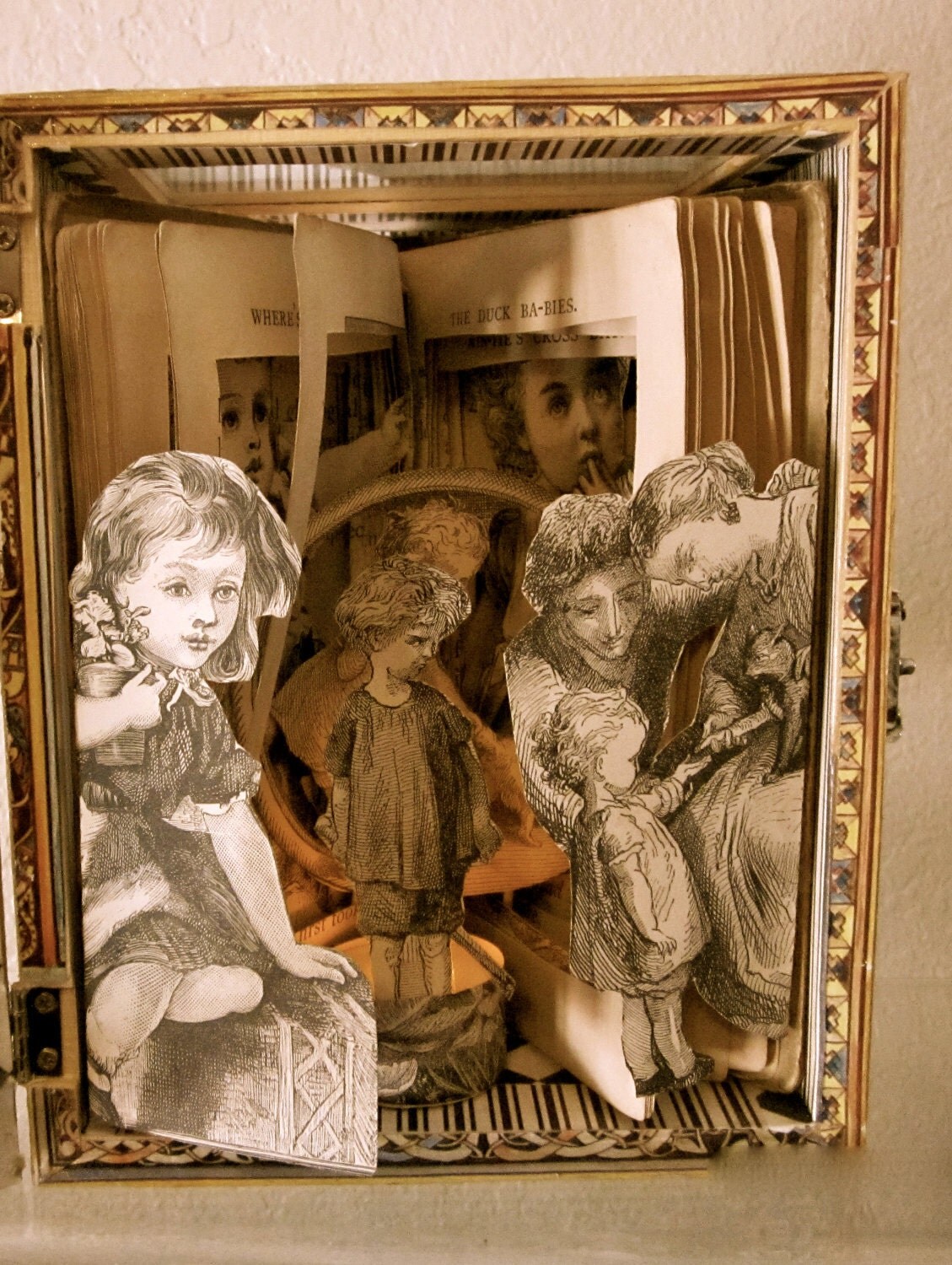 Altered Art Book Autopsy- The Little Chief 1879