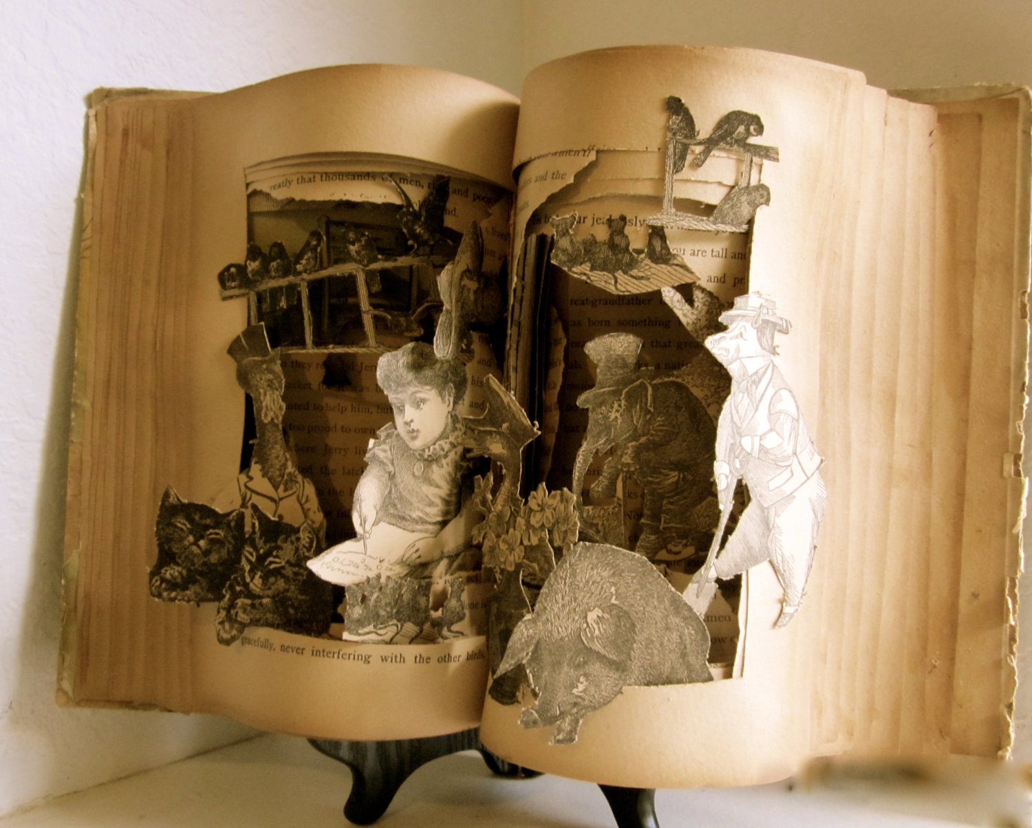 Altered Book Autopsy "a letter to Santa" late 1890