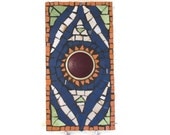 Wall Art hanging Mosaic Mexican Sun Home Decoration Blue Green Bottle Cap Ceramic Tile