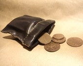 Hand-stitched coin purse made from a recycled bicycle inner tube