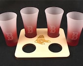 Boston Red Sox Shot Glass Set and Serving Tray - Time to do a Millar