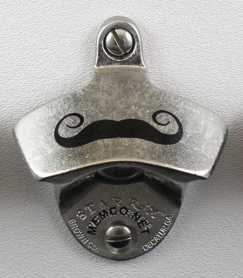 Handlebar Mustache or Gotee Bottle Openers with Capcatcher