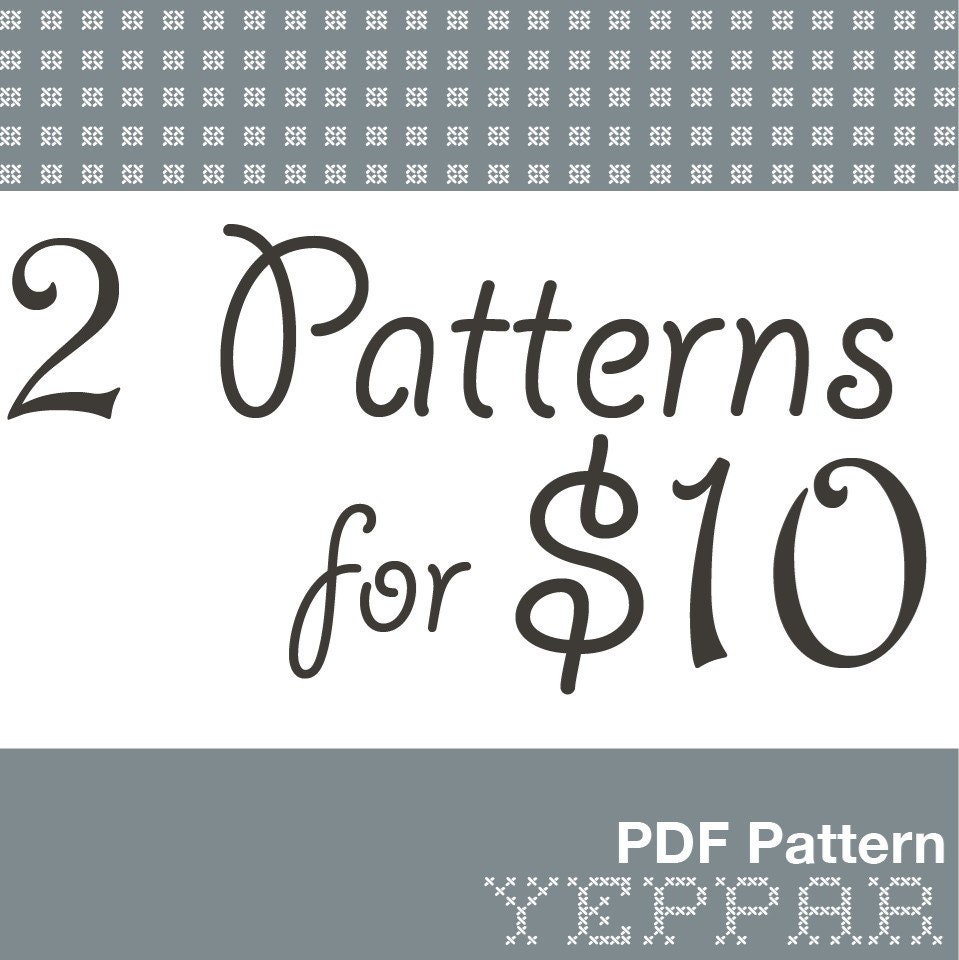Pick 2 Sewing Patterns for 10 dollars, Deal make your own selection.