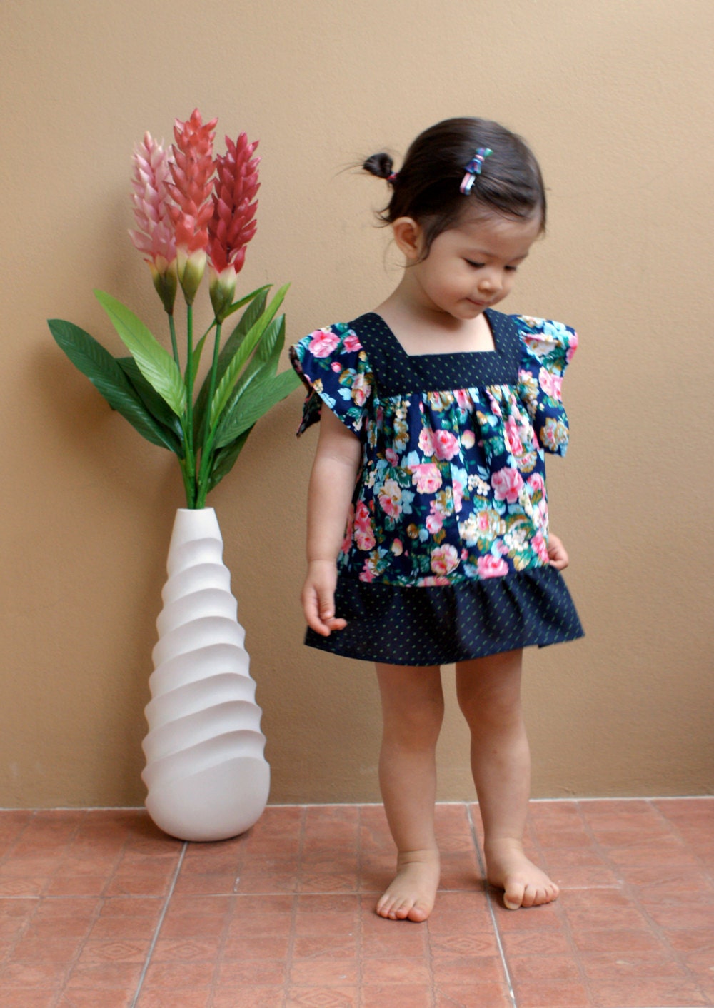 PDF Pattern - Rene Dress for 12M - 5T and tutorial.