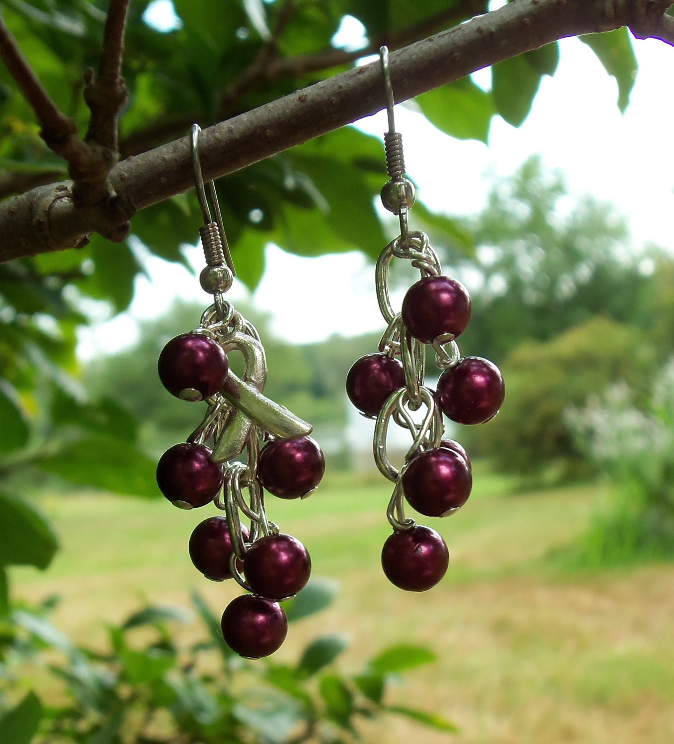 Sickle Cell Anemia, Meningitis, Multiple Myeloma, Aneurysm Awareness Cluster Earrings