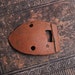 Antique primitive brass plate, belt buckle, finding