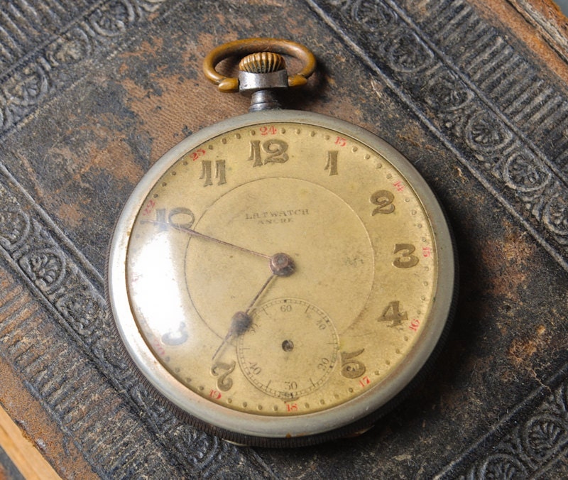 Antique pocket watch for movement, watch parts, watch case, Swiss made watch Ancre Latwatch