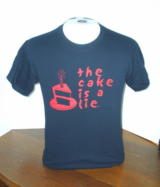 The Cake is a Lie t-shirt, Aperture Labs, Portal