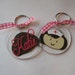 round clear acrylic keychain with nurse and personalized with name or monogram,