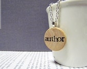 Hand Stamped Author Necklace - Writer Jewelry