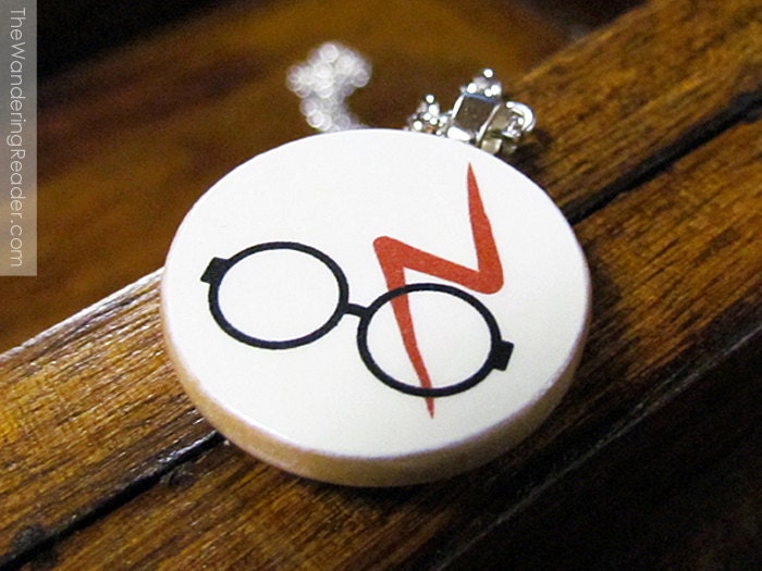 Harry Potter Inspired Scar and Glasses Pendant Necklace - Free US Shipping