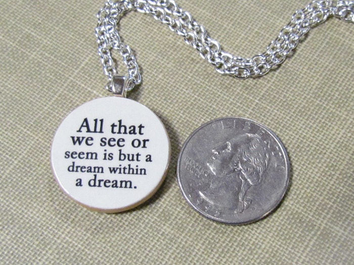 I Write Therefore I Am Funny Writer Pendant Necklace - Writing Jewelry