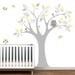 Vinyl Wall Decals Tree with chevron pattern-nursery children wall decals stickers