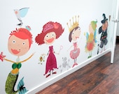 Design Diva Dress me up Girl Accessories reusable fabric wall decals by Pop & Lolli