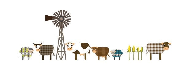 Fashion Farm Gang Reusable Fabric Wall Decals by Pop & Lolli