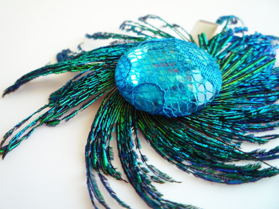 Pinwheel Peacock Fascinator