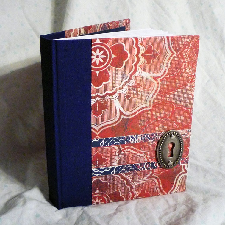 Rusty Floral - Handmade Blank Book Journal Diary