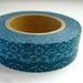 Washi Masking Tape Teal Lace One Roll 16 yards