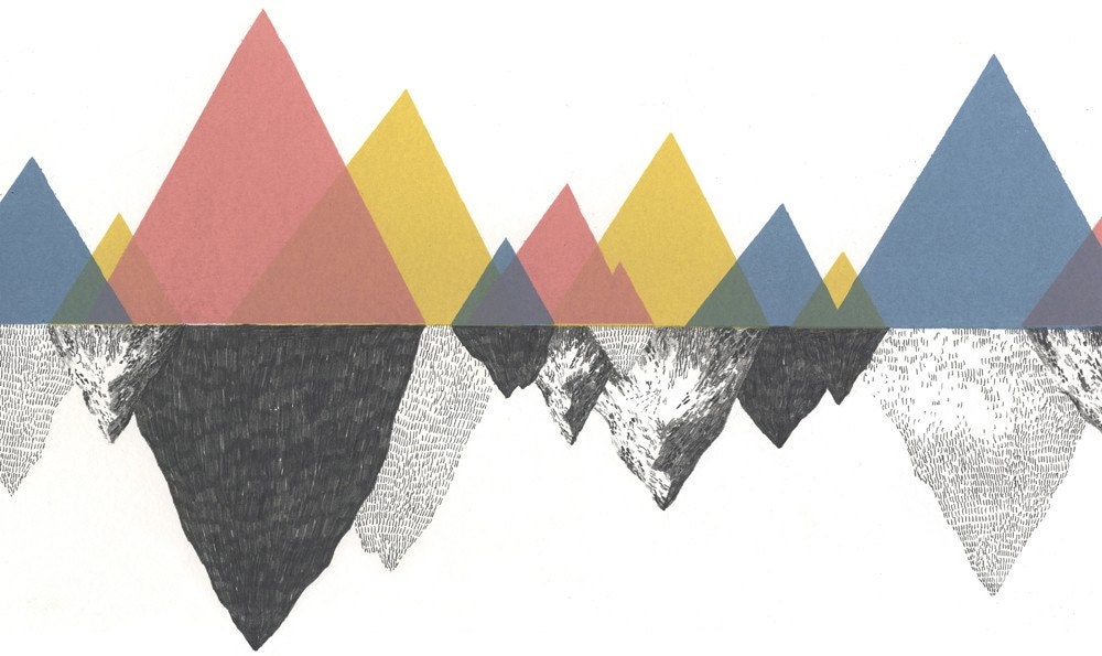 Mountains - A3 Print