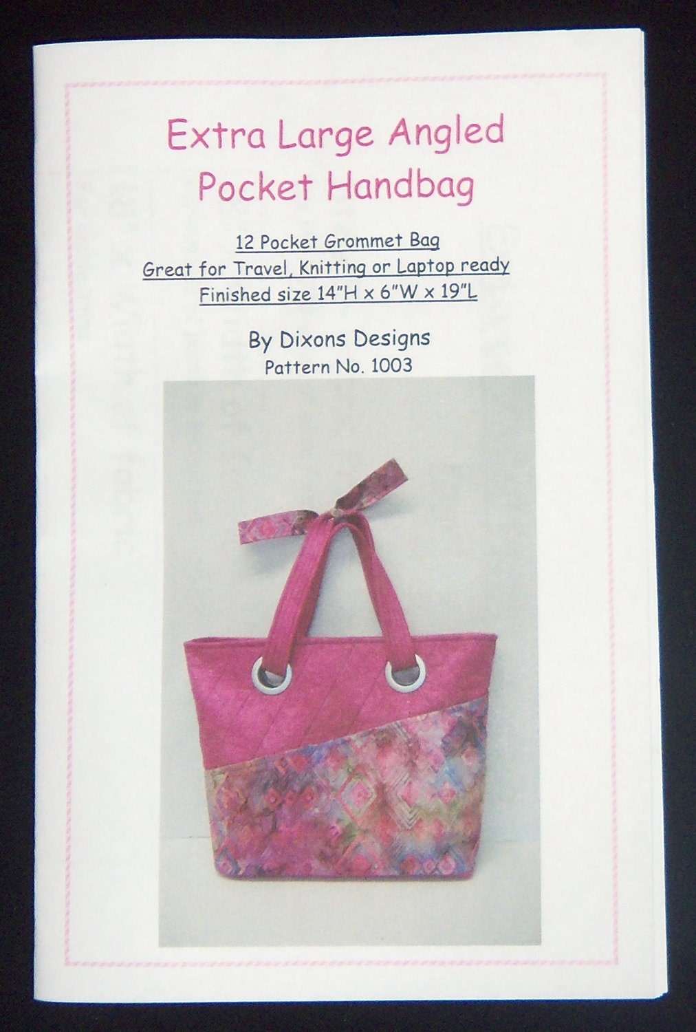 Pattern-EX-LG-Angled Pocket Handbag-1003