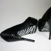 High heels with zebra rhinestone soles