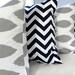 set of Four Pillow Covers - Navy Blue Chevron Zig Zag Stripes and Gray Ikat - 18x18 inches - Mix and Match Pillow Covers