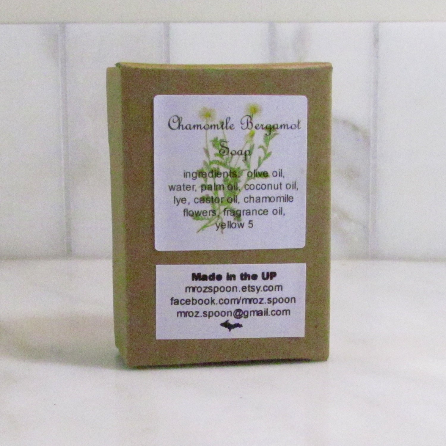 chamomile bergamot soap - handmade cold process