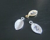 Hand Stamped Personalized Initial Silver and Gold