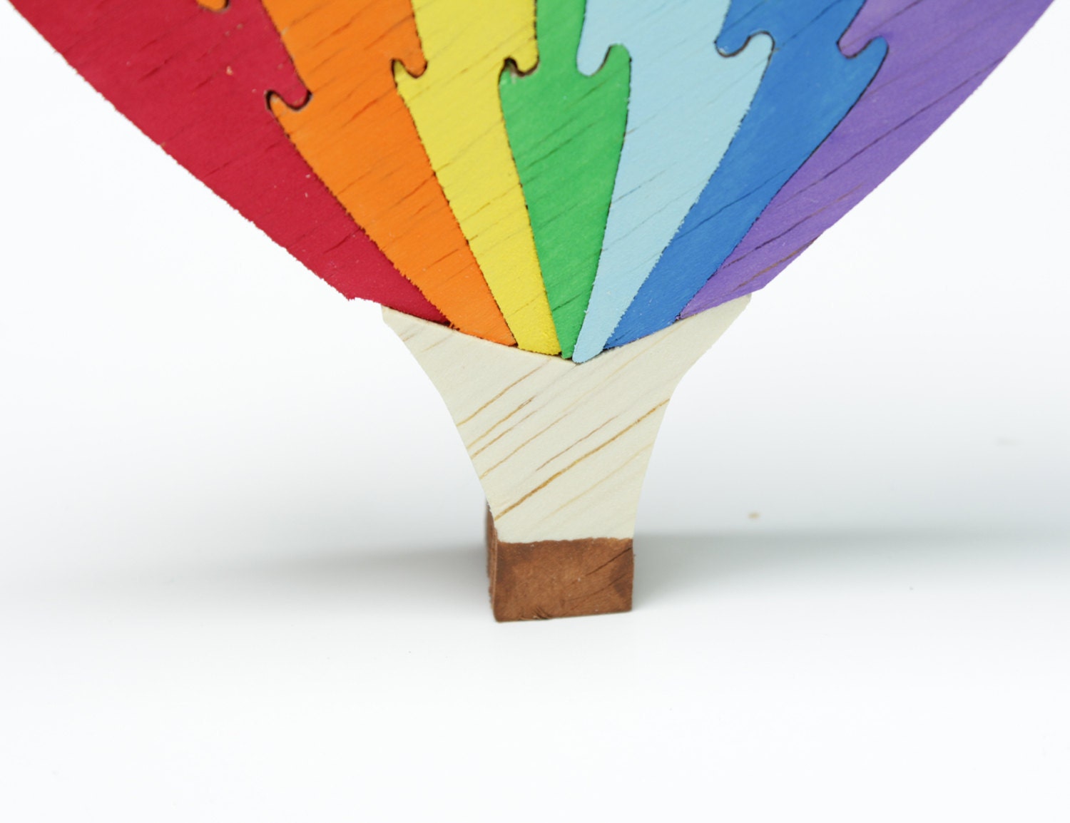 Hot Air Balloon Puzzle - Wood Puzzle - Rainbow Balloon Children's Decor