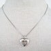Vintage 80s Traditional Modern Silvertone Snake Chain with Open Cut Heart Pendant