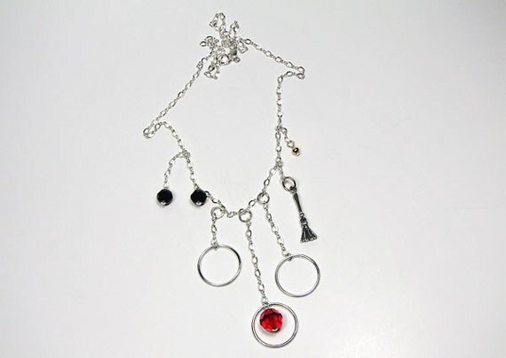 Harry Potter Quidditch Swarovski Crystal Sterling Silver Necklace