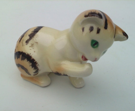 Goebel Orange Black Striped Tabby Cat Kitten Figurine West Germany