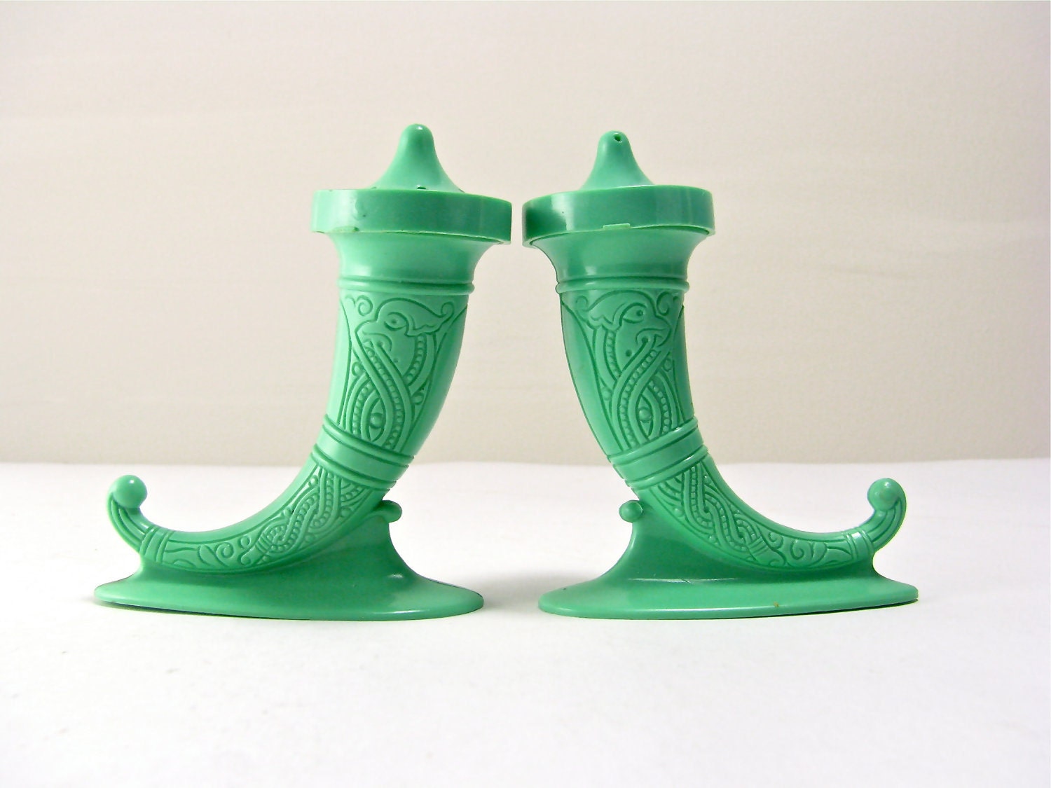 Teeny Tiny Powderhorn Salt and Pepper Shakers