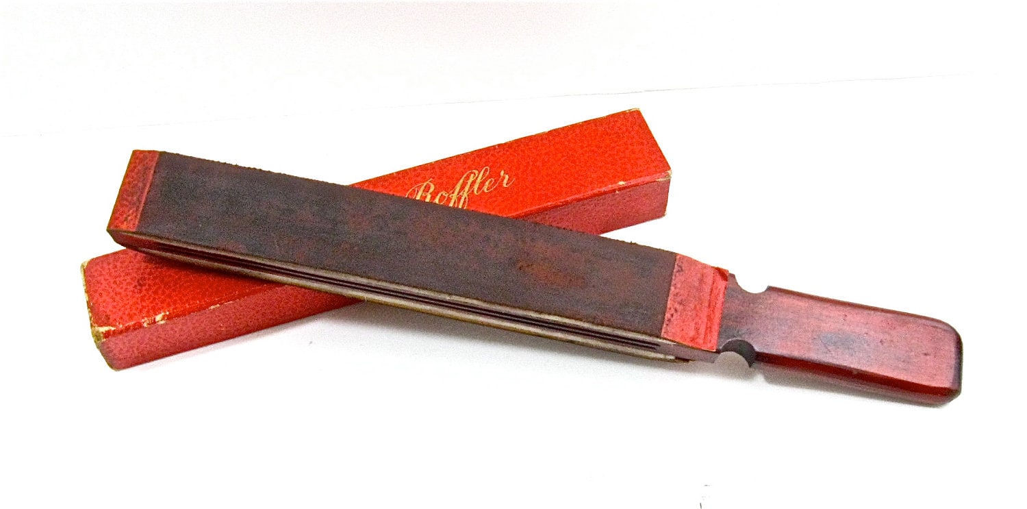 Straight Razor Sharpening Strap by OliveandFrances on Etsy
