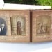 Victorian Photo Album, Antique Celluloid, Landscape Art, Vintage Photographs - Yellow - Green - Gold