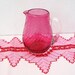 Cranberry Glass, Mini Pitcher, Vintage Cranberry, Cream Pitcher, Hand Blown Glass
