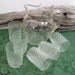Hobnail Glass Pitcher, Hobnail Glasses, Vintage Glassware, Pitcher and Glasses