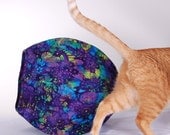 Cat Ball Modern Kitty Cave Bed Purple Batik
