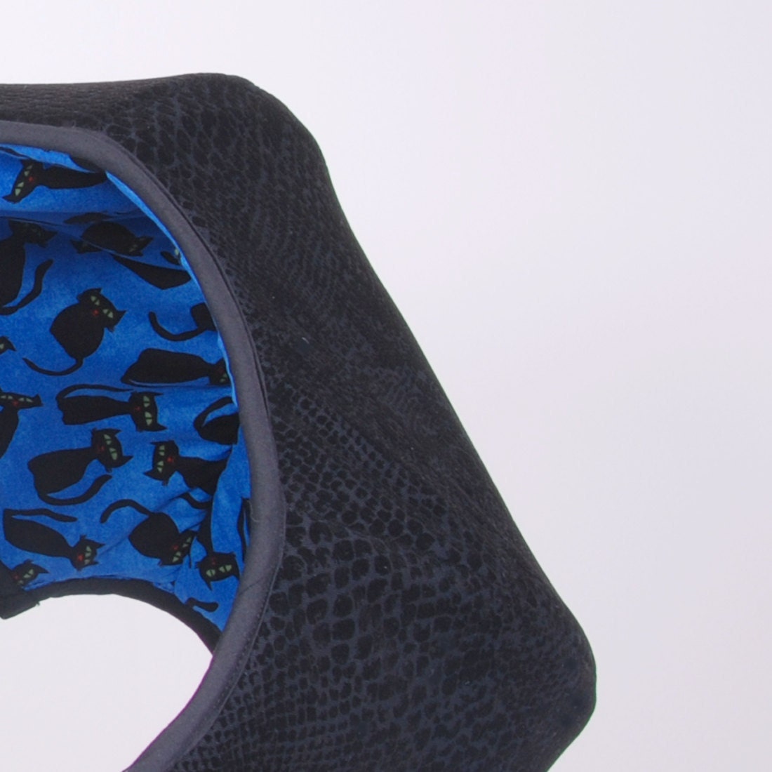 Cat Ball a Modern Hand Made Bed in Black and Blue Kitties