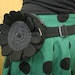 Black Flower fanny pack, belt bag -made to order
