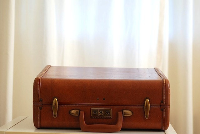 sale, Vintage suitcase, luggage, home decor, Samsonite 4616 , leather suitcase, vintage, hard case,  travel bag,