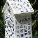 Vintage Blue and White English Transferware 2-Hole Mosaic Birdhouse - Decorative Birdhouse, Vintage China, Hand Made, Treasury Item