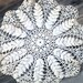 Vintage Crocheted Doily - RUFFLED Ivory, Medium, Handmade, Floral Design, Snowflake Doily, Star Shaped Doily, Table Top Doily