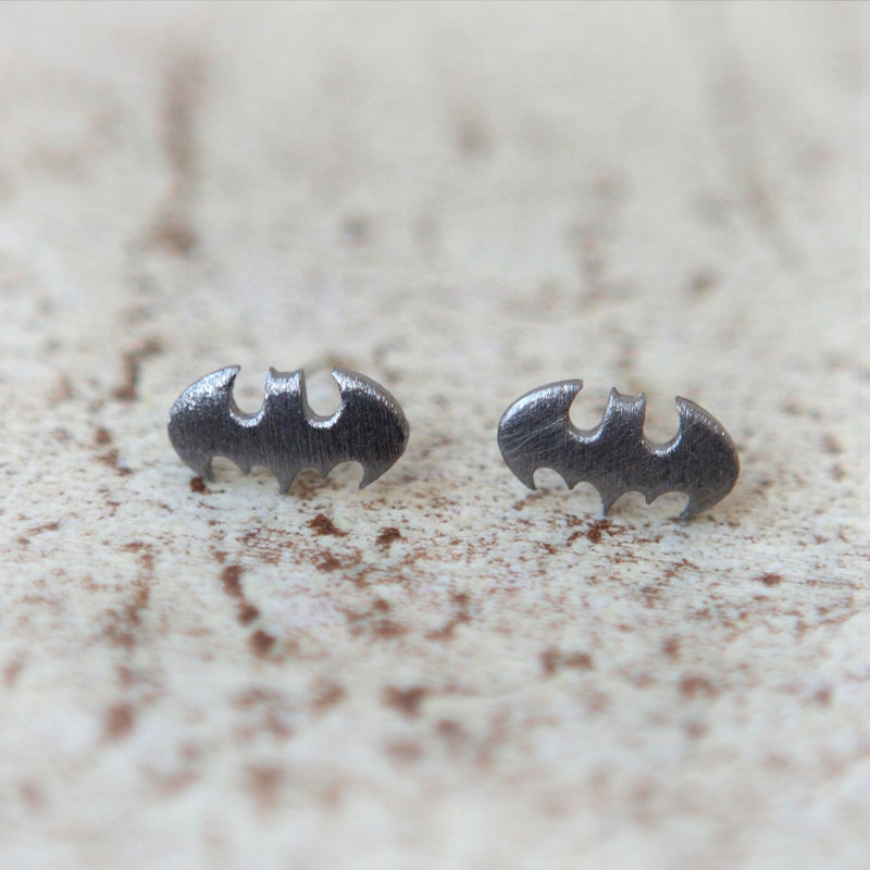 Black Baby Bat Earrings