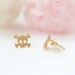 Tiny Skull and Cross Bones Earrings