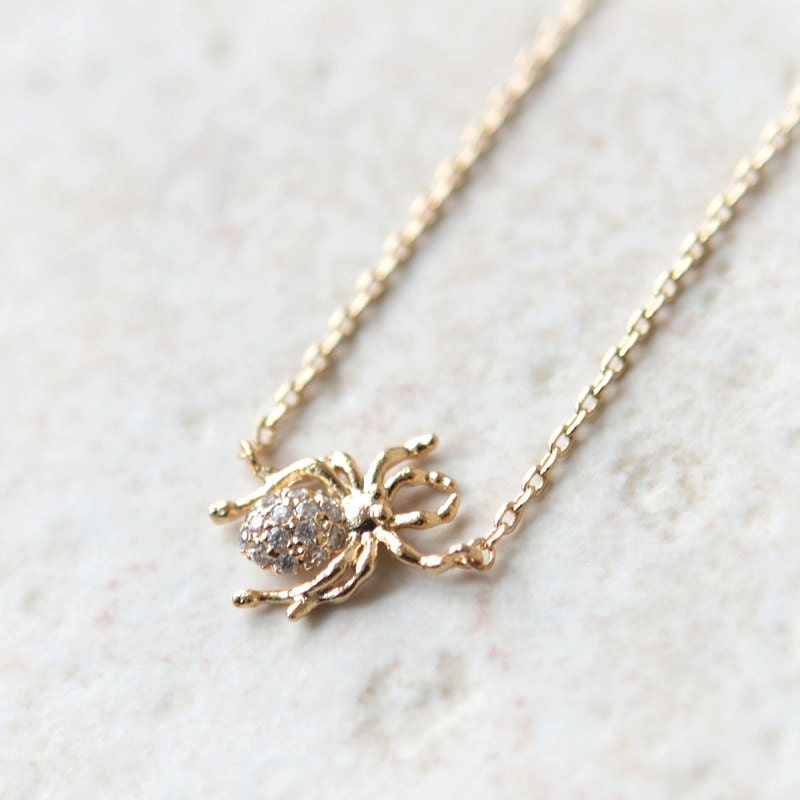 Gold Spider necklace