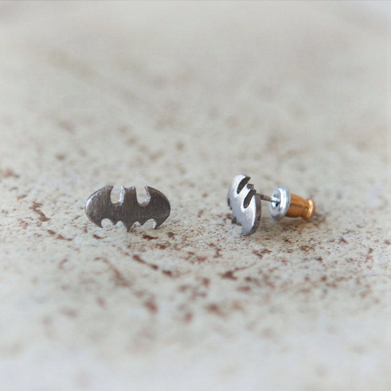 Black Baby Bat Earrings